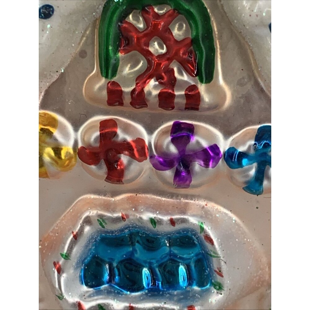 Lao Mai Pink Gingerbread House Glass Christmas Ornament 4 1/2” Tall - Picture 8 of 8